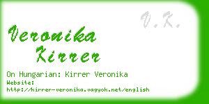 veronika kirrer business card